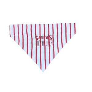 Christmas Dog Puppy Bandana Scarf for Collar Reversible Santa's Lil' Helper Cute